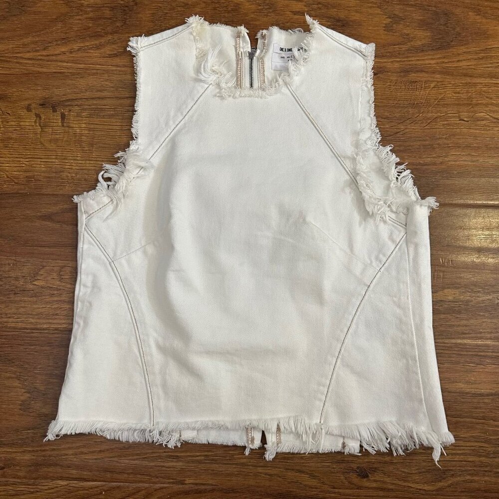 One x One Teaspoon denim sleeveless top